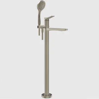 Смеситель для ванны и душа, Gessi, Rilievo, напольный, цвет-Finox Brushed Nickel