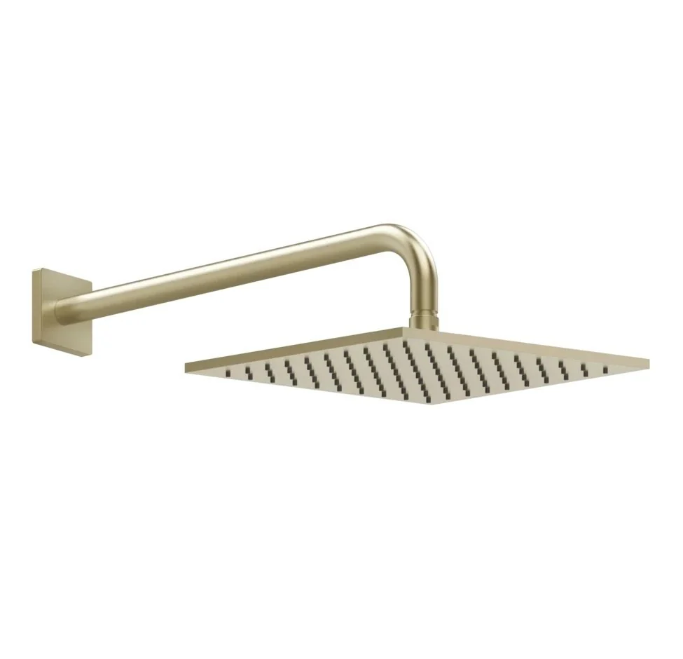 Верхний душ, Gessi, Rilievo, 250*250, цвет-Brushed Brass PVD