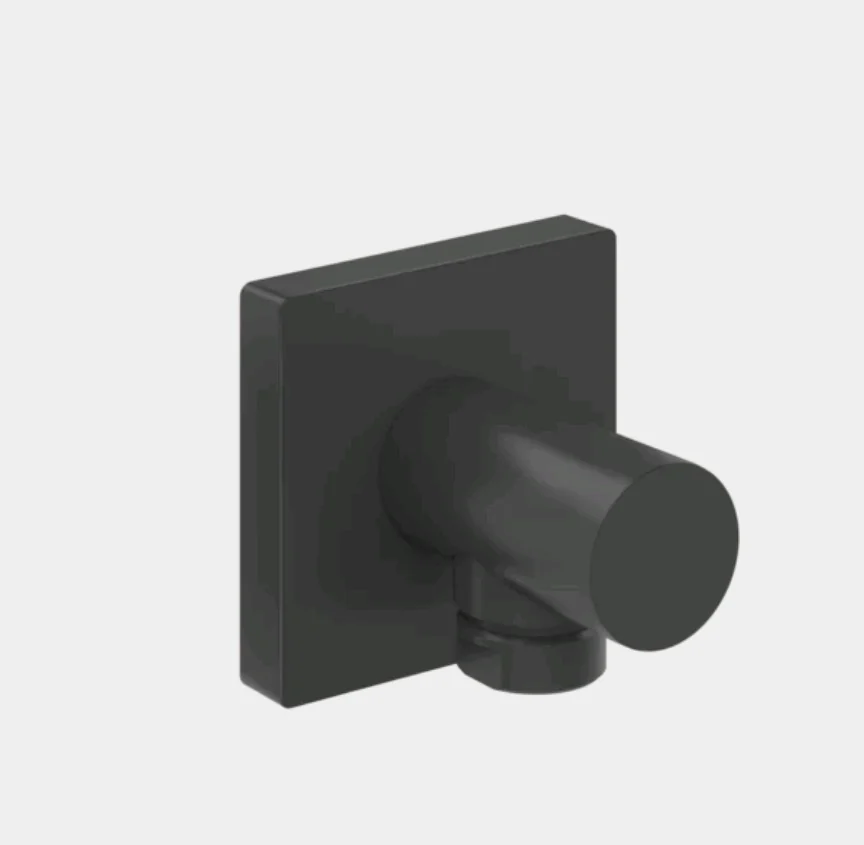 Шланговое подсоединение, Gessi, Rilievo, цвет-черный матовый (Matt Black, Nero Opaco)