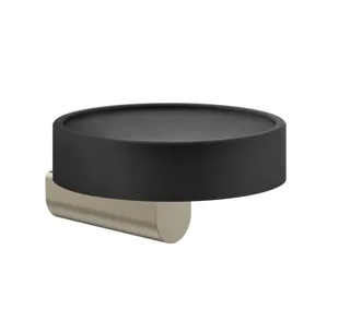 Мыльница, Gessi, Rilievo, шгв 115*120*58, цвет-черный/Finox Brushed Nickel