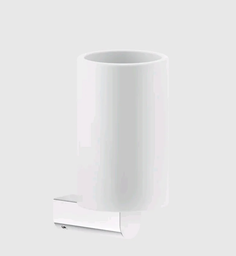 Стакан, Gessi, Rilievo, шгв 75*100*150, цвет-белый/хром