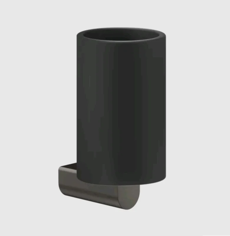 Стакан, Gessi, Rilievo, шгв 75*100*150, черный/Black Metal Brushed PVD