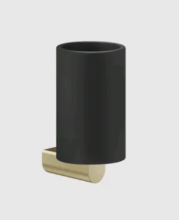 Стакан, Gessi, Rilievo, шгв 75*100*150, цвет-чёрный/Brushed Brass PVD