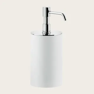 Дозатор для жидкого мыла, Gessi, Rilievo, шгв 75*97*194, цвет дозатора-хром/белый