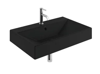 Раковина, Kludi, RESA, шгв 810*505*165, отверстия для смесителя-1, цвет-черный матовый
