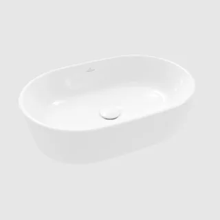 Раковина, Villeroy&Boch, Architectura, шгв 600*400*155, отверстия для смесителя-отсутствуют, CeramicPlus, цвет-альпийский белый