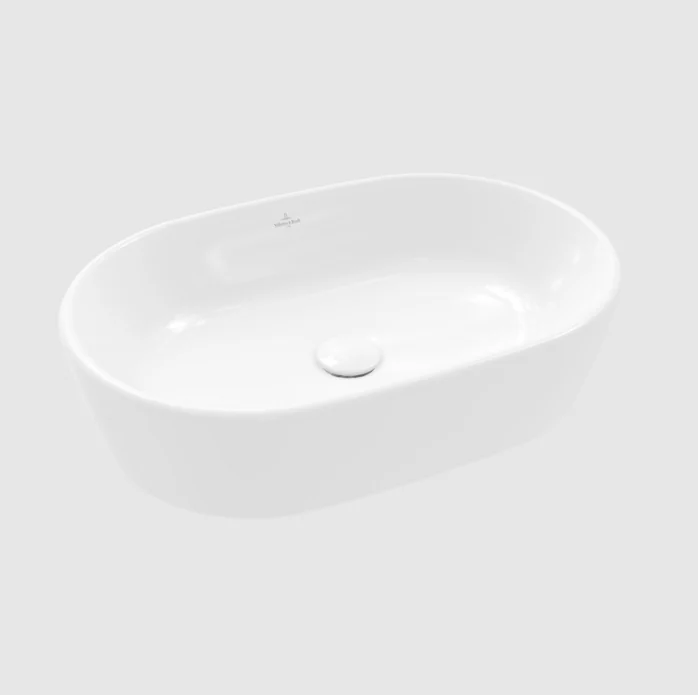 Раковина, Villeroy&Boch, Architectura, шгв 600*400*155, отверстия для смесителя-отсутствуют, CeramicPlus, цвет-альпийский белый