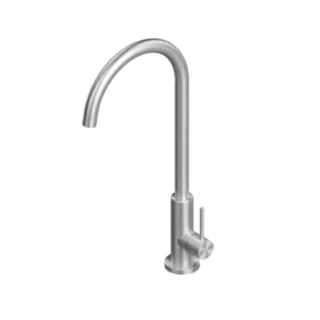 Смеситель для кухни, Quadro design, Kitchen Inox, цвет-сталь брашированная