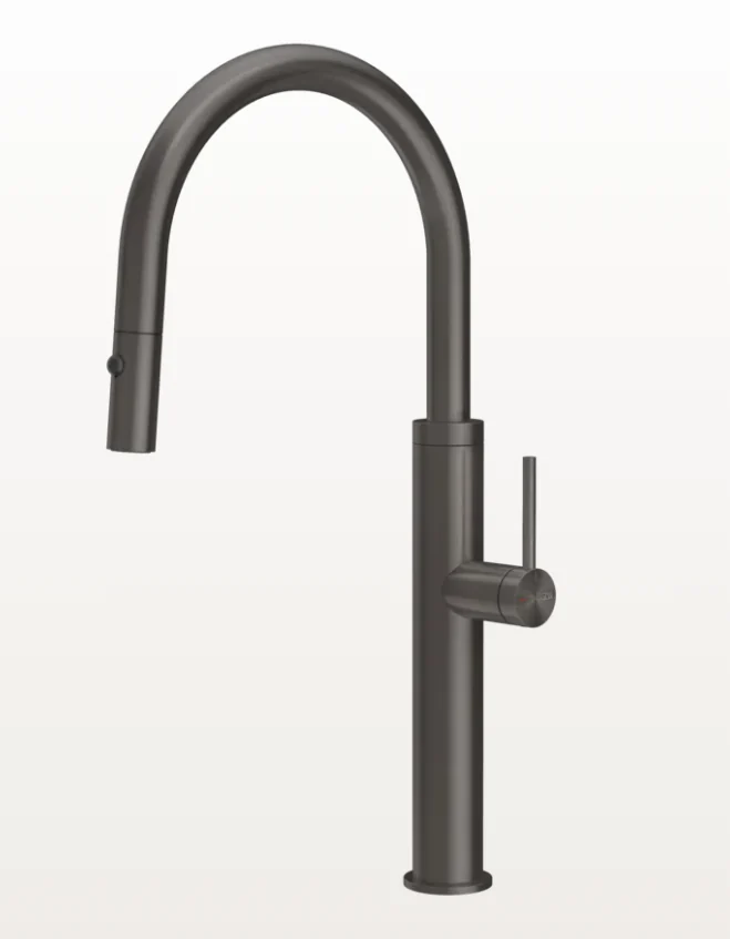 Смеситель для кухни, Gessi, 316, цвет-Black Metal Brushed PVD