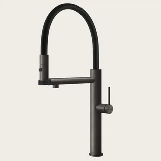 Смеситель для кухни, Gessi, 316 Flessa, цвет-Black Metal Brushed PVD