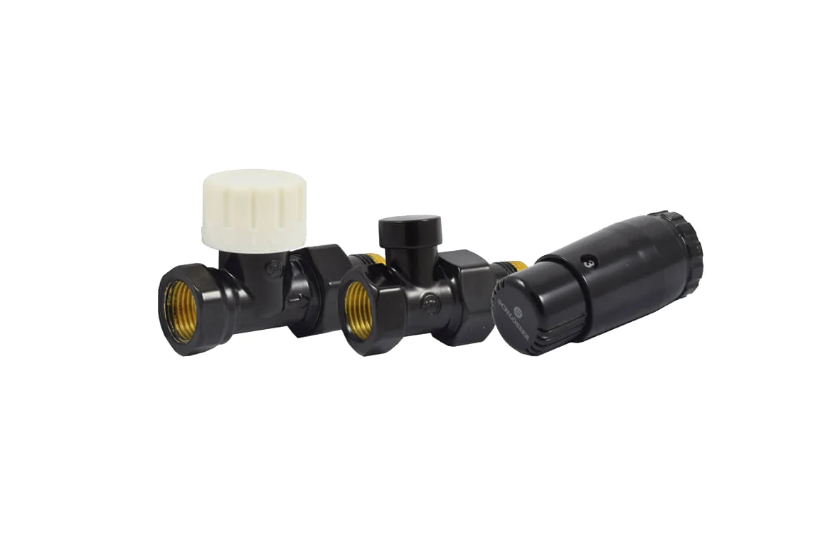 Комплект проходной DN15 GZ1/2 x GW1/2 с головкой Мини M30x1,5 Ral 9005
