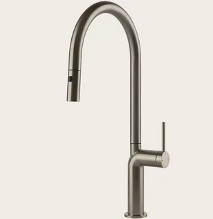 Смеситель для кухни, Gessi, Stelo, цвет-Finox Brushed Nickel