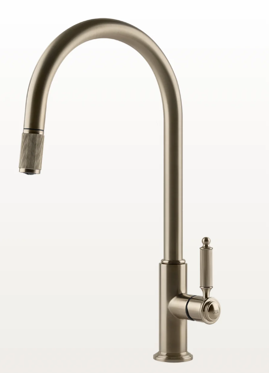 Смеситель для кухни, Gessi, VENTI20, цвет-Finox Brushed Nickel
