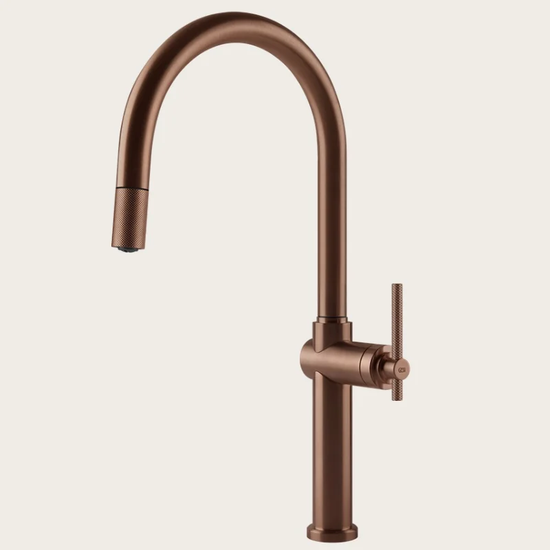 Смеситель для кухни, Gessi, Habito, цвет-Copper Brushed PVD