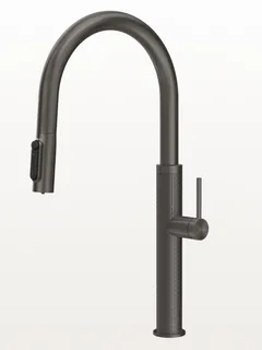 Смеситель для кухни, Gessi, Flessa, цвет-Black Metal Brushed PVD