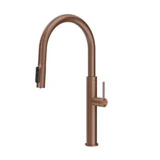 Смеситель для кухни, Gessi, Flessa, цвет-Copper Brushed PVD