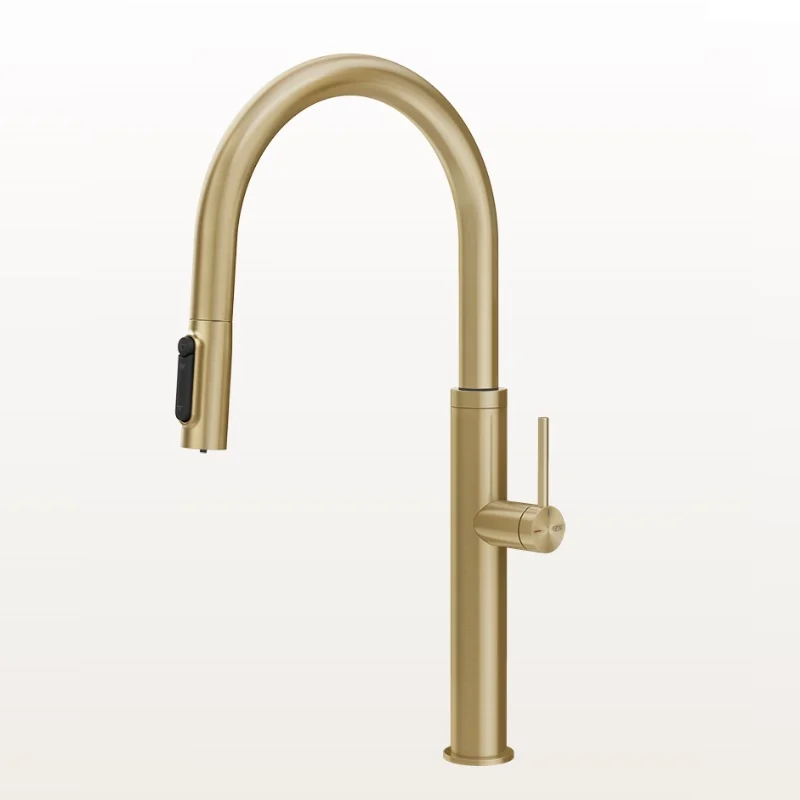 Смеситель для кухни, Gessi, Flessa, цвет-Brushed Brass PVD