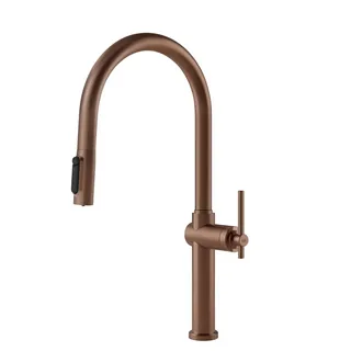 Смеситель для кухни, Gessi, Habito Filtered, с функцией фильтрации воды, цвет-Copper Brushed PVD