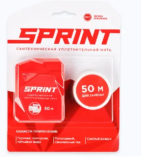 Уплотнительная нить, Sprint, бокс, м-50, катушка, м-50, блистер (ст.арт. 04061) — иконка
