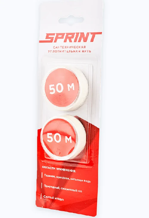 Уплотнительная нить, Sprint, набор катушек, м-2x50, блистер (ст.арт. 04064)