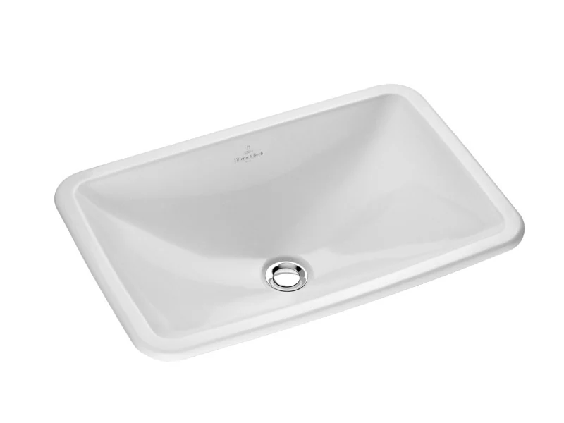 Раковина, Villeroy&Boch, Loop&Friends, шгв 600*405*185, отверстия для смесителя-отсутствуют, CeramicPlus, цвет-альпийский белый