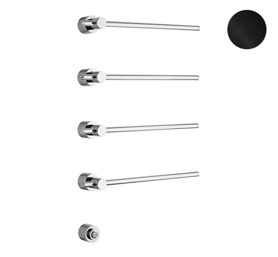 Полотенцесушитель, Margaroli, Sole, шгв 360*93*845, Box, цвет-Black Brushed Nickel