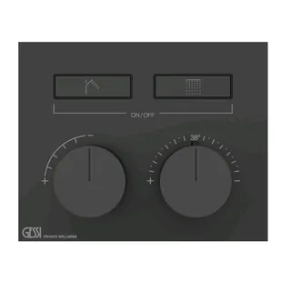 Смеситель для душа, Gessi, HI-FI, на 2 потребителя, цвет-черный матовый