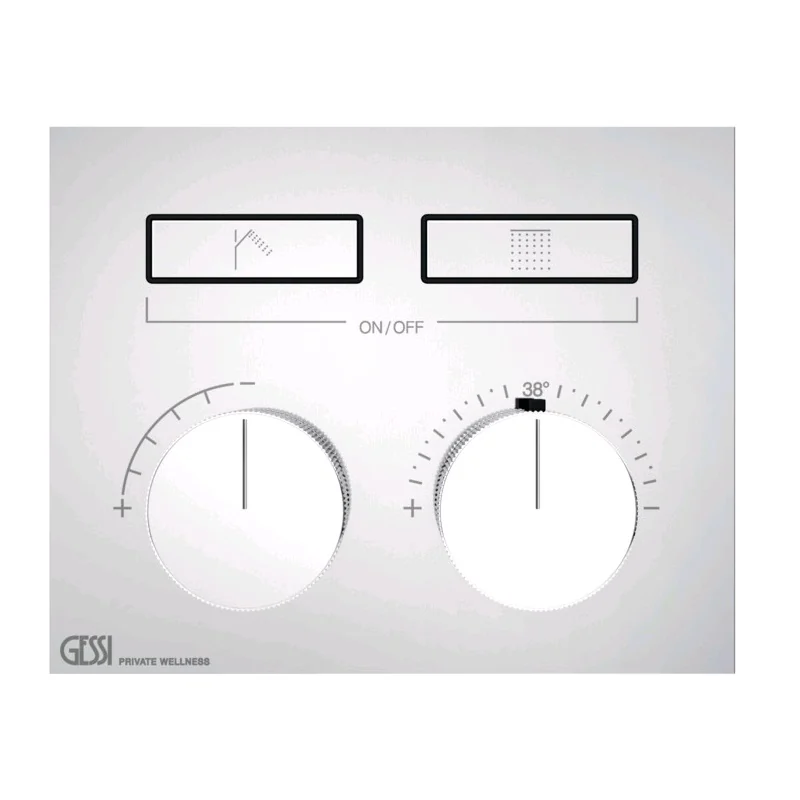 Смеситель для душа, Gessi, HI-FI, на 2 потребителя, цвет-Warm Bronze Brushed PVD