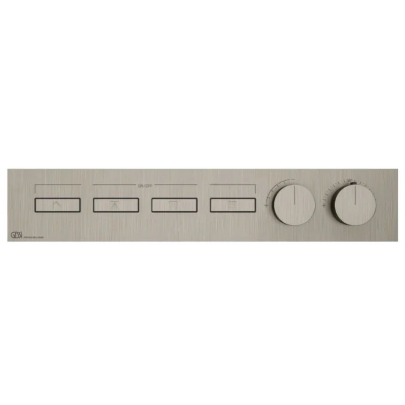 Смеситель для душа, Gessi, HI-FI, на 4 потребителя, цвет-Finox Brushed Nickel