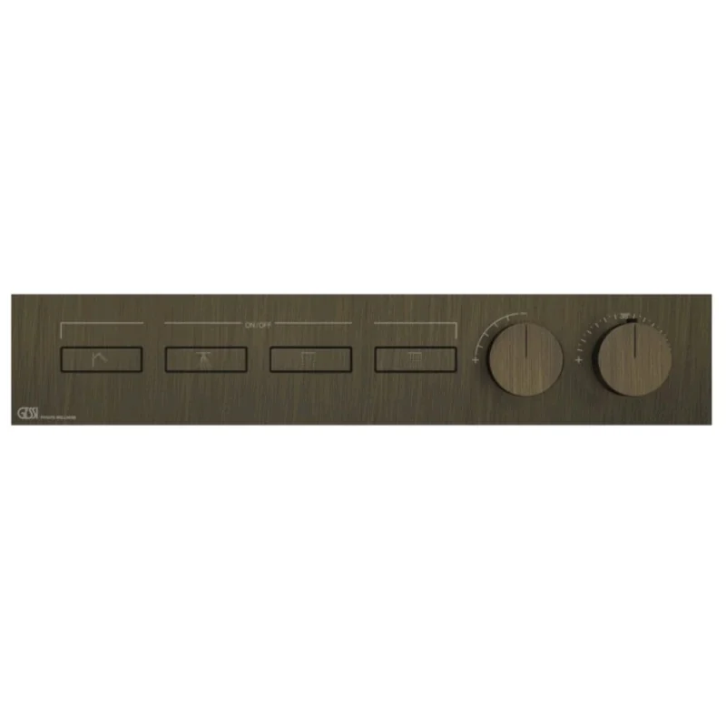 Смеситель для душа, Gessi, HI-FI, на 4 потребителя, цвет-Antique Brass