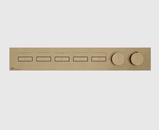 Смеситель для душа, Gessi, HI-FI, на 5 потребителей, цвет-Warm Bronze Brushed PVD