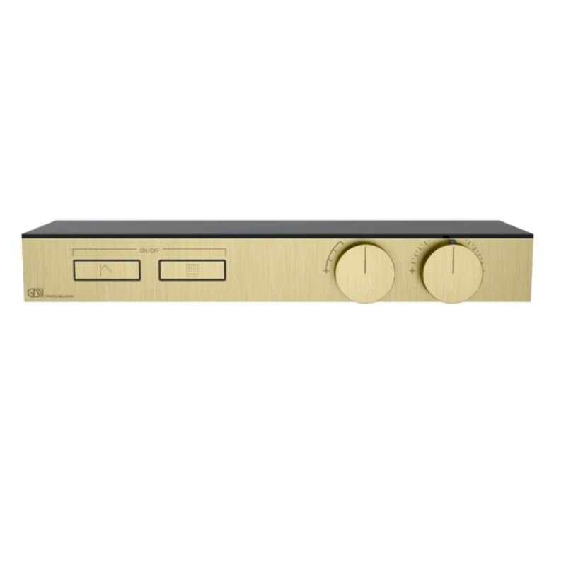Смеситель для душа, Gessi, HI-FI, на 2 потребителя, цвет-Brushed Brass PVD