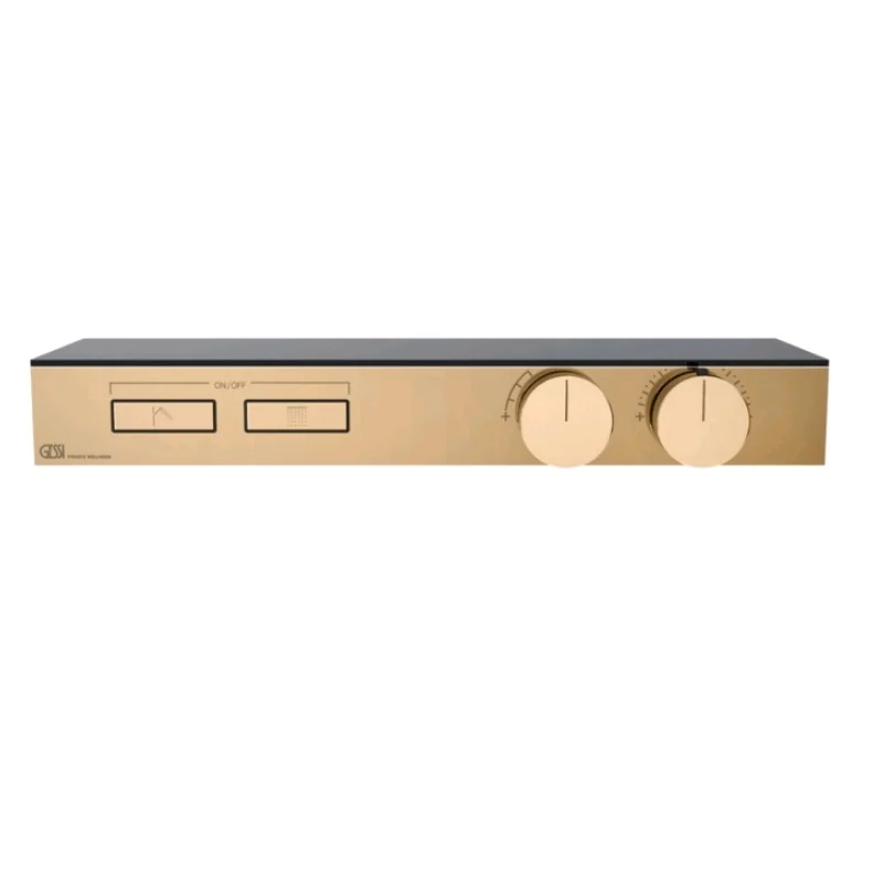 Смеситель для душа, Gessi, HI-FI, на 2 потребителя, цвет-Warm Bronze PVD