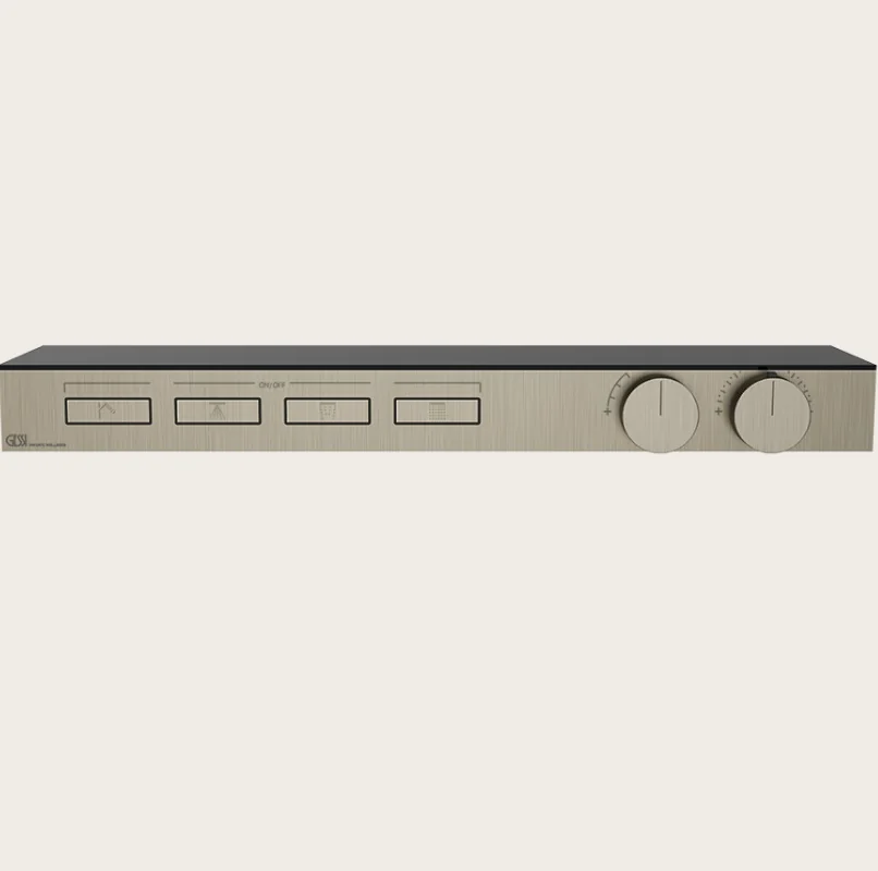 Смеситель для душа, Gessi, HI-FI, на 4 потребителя, цвет-Finox Brushed Nickel