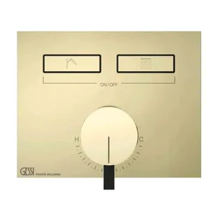 Смеситель для душа, Gessi, HI-FI, на 2 потребителя, цвет-Brass PVD — иконка