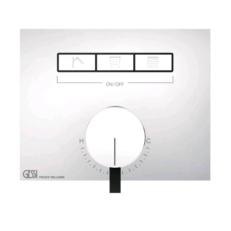 Смеситель для душа, Gessi, HI-FI, на 3 потребителя, цвет-хром