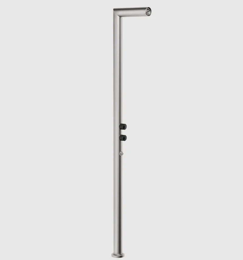 Душевая стойка, Gessi, Outdoor, уличная, на 2 выхода, цвет-Steel Brushed (старый арт. 63203/239)
