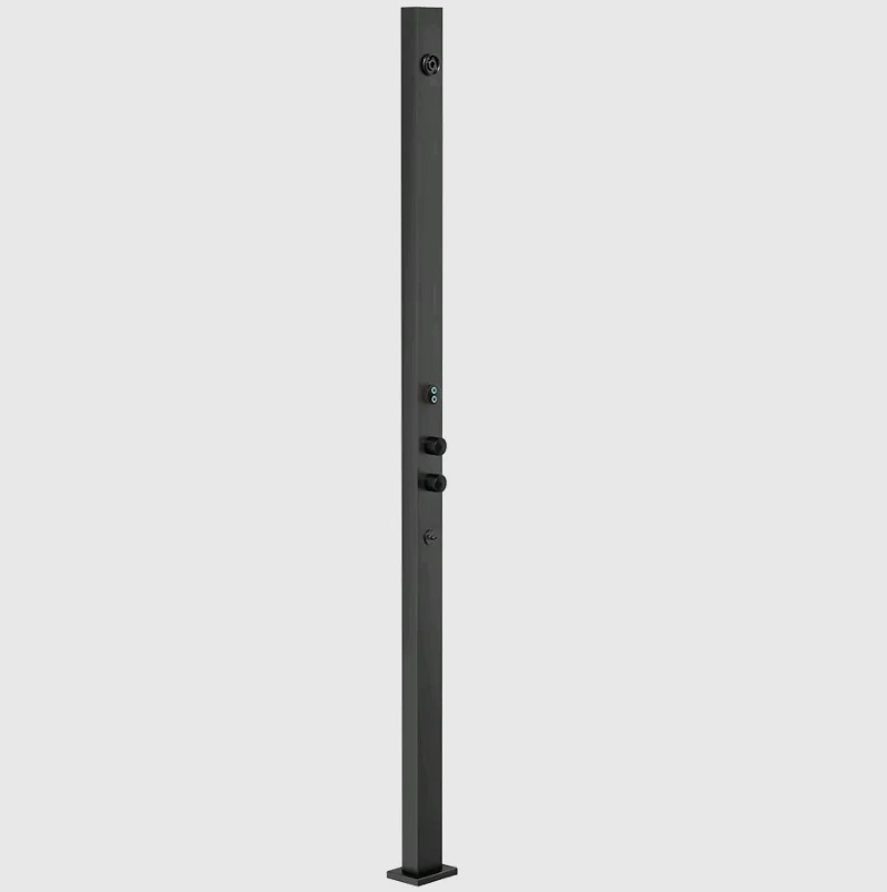 Душевая стойка, Gessi, Outdoor, уличная, на 2 выхода, цвет-чёрный матовый