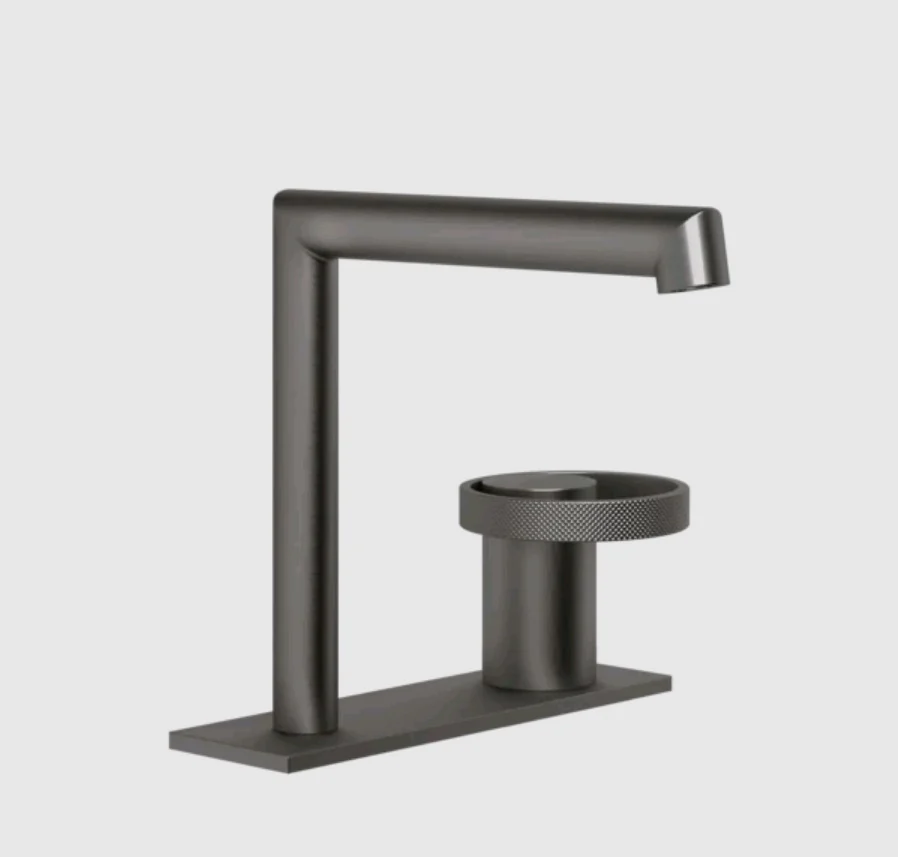 Смеситель для раковины, Gessi, Anello, цвет-Black Metal Brushed PVD