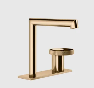 Смеситель для раковины, Gessi, Anello, цвет-Warm Bronze PVD