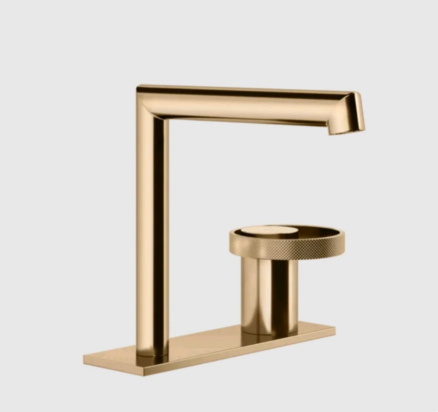 Смеситель для раковины, Gessi, Anello, цвет-Warm Bronze PVD