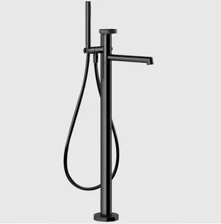 Смеситель для ванны и душа, Gessi, Anello, напольный, цвет-Black Metal PVD