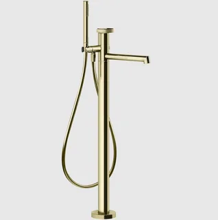 Смеситель для ванны и душа, Gessi, Anello, напольный, цвет-Brass PVD