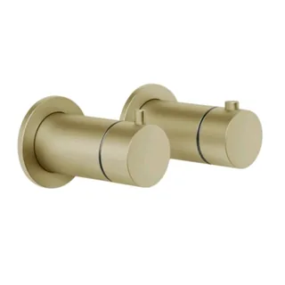 Смеситель для душа, Gessi, Anello, на 1 потребитель, цвет-Brushed Brass PVD