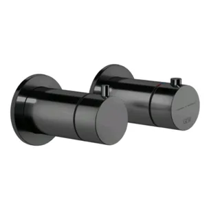 Смеситель для душа, Gessi, Anello, на 2 потребителя, цвет-Black Metal PVD
