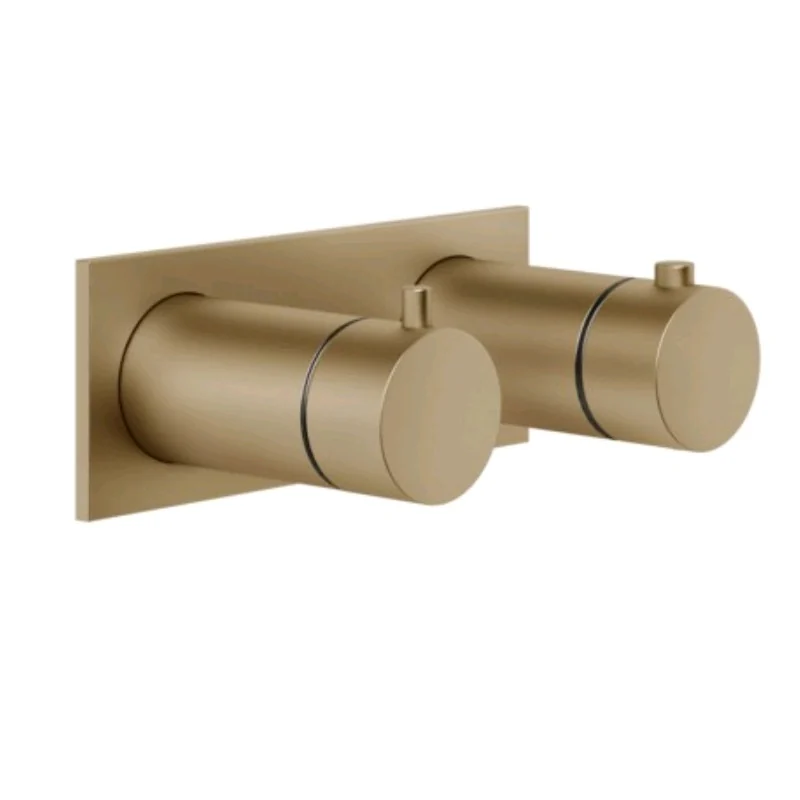 Смеситель для душа, Gessi, Anello, на 2 потребителя, цвет-Warm Bronze PVD