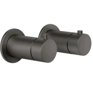 Смеситель для душа, Gessi, Anello, на 3 потребителя, цвет-Black Metal Brushed PVD