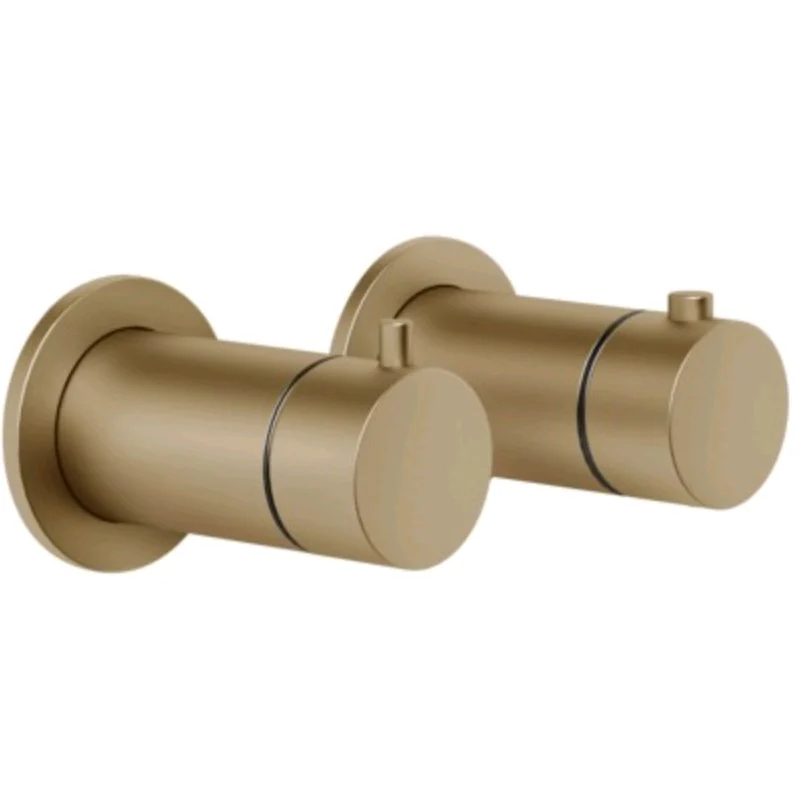 Смеситель для душа, Gessi, Anello, на 3 потребителя, цвет-Warm Bronze Brushed PVD