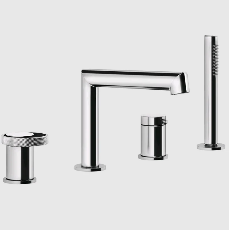 Смеситель для ванны и душа, Gessi, Anello, цвет-хром