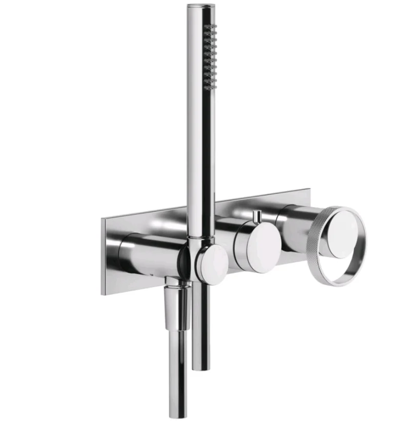 Смеситель для душа, Gessi, Anello, на 2 потребителя, цвет-хром